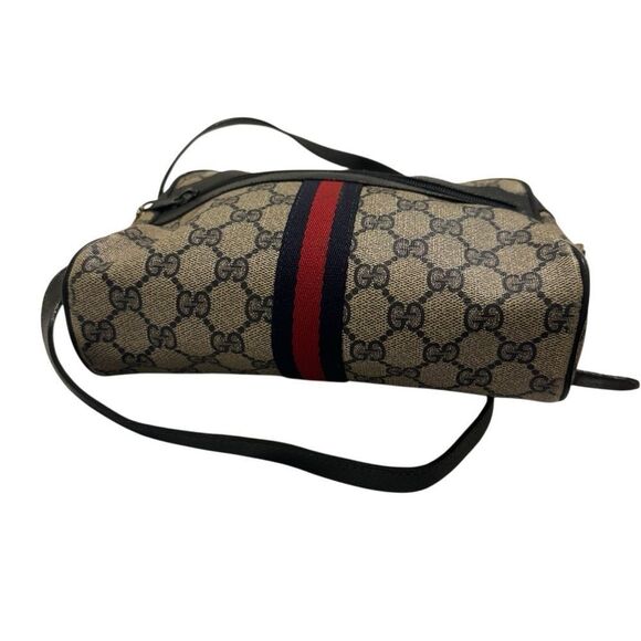 Gucci Cream and Navy Ophidia Crossbody Bag with Iconic Style - Picture 7 of 14